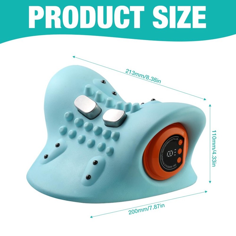 PLLYPE EMS Nackenmassagegerät Elektrisch mit Wärme, Hugterra Massager, Kabelloses Nacken