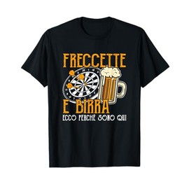 Dardo Divertente Regali Giocatore Di Freccette E Birra Maglietta