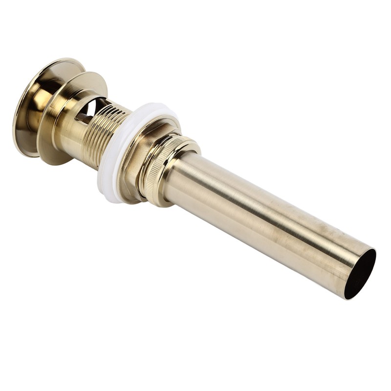 Pop Up Basin Drain Copper G1/4 Brushed Gold Corrosion Resistant