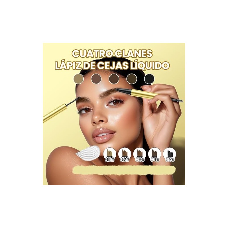 Lápiz de Cejas Microblading 2 en 1, Versión Mejorada 2026,