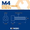M4-0.7 x 14mm Hex Socket Head Cap Screws Bolts, 304