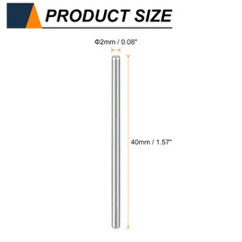 sourcing map 100pcs Dowel Pins M2(2mm) x 40mm 304 Stainless Steel Cylindrical Shelf Support Peg Pin Rod Fasten Elements for Metal Devices Wood Furniture DIY Installation, Silver