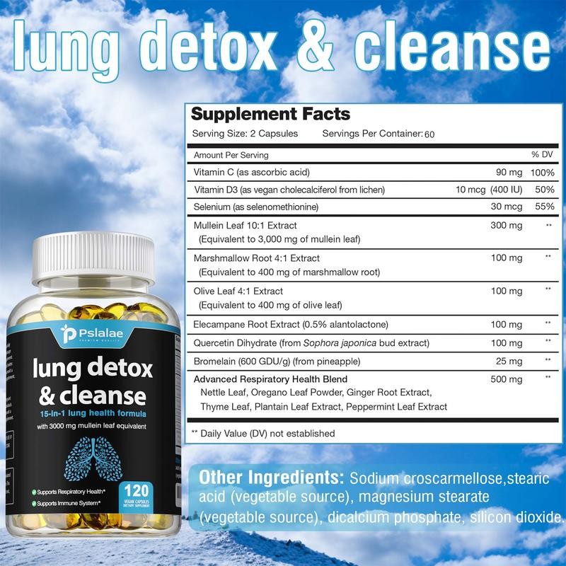 Pslalae - Supplement Capsules with Mullein Leaf Extract - For