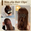 10Pcs Flat Hair Clips, FHDUSRYO Matte Flower Hair Claw Clips,