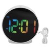 Small Digital Alarm Clock, Electronic LED Clock with Adjustable Brightness,