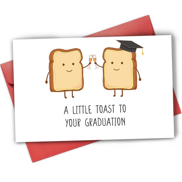 Gevinna Funny Food Pun Graduation Card for Him Her, Cute