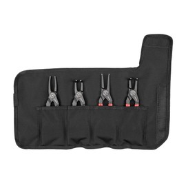 TEKTON 9 Inch Internal and External Retaining Ring Pliers Set with Pouch, 4-Piece (0.090 in. Tips) | PRR91007