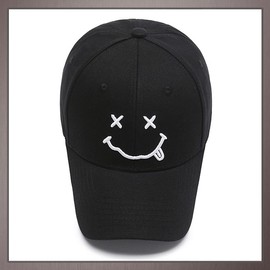 One Limitation CP138 Men's Hat Cap, Smile, Logo, Lock, Character Design, Stylish, Cool, beige