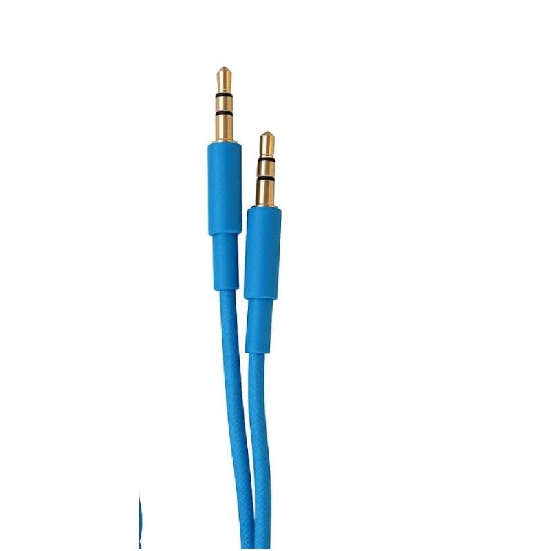 LockMingle Blue 1 Metre AUX Cable – Durable Braided 3.5mm
