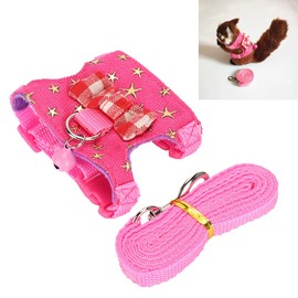 Small Animal Harness Pet Squirrel Vest Harness Small Animals Harness and Lead Set Hamster Harness Lead for Ferrets, Guinea Pigs, Small Animals (M)