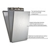 Storage Clipboard,Memo Size,Metal,Silver