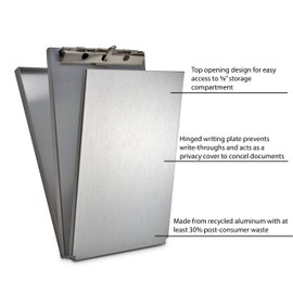 Storage Clipboard,Memo Size,Metal,Silver