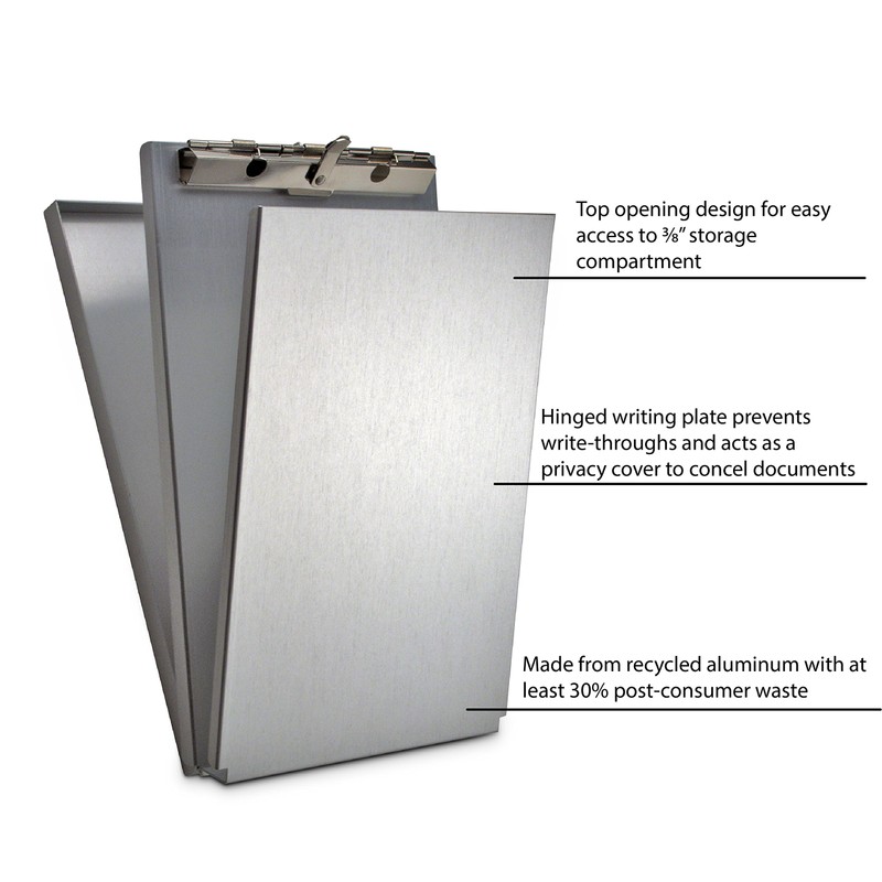 Storage Clipboard,Memo Size,Metal,Silver