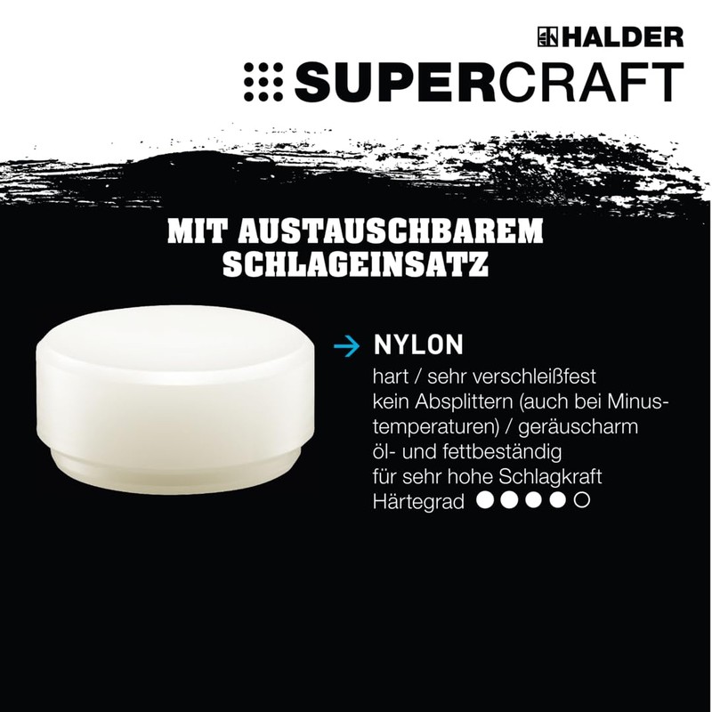 Supercraft 3366.225 Soft Hammer with Vibration-Absorbing Ergonomically Shaped and Painted