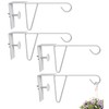 moonoom 4 Pcs Adjustable Vinyl Fence Hooks, Patio Hangers Decorative