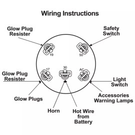 ATP Ignition Key Switch for Ford (Thomas) Skid-Steer Loader CL25 CL35 CL45 CL55 CL65
