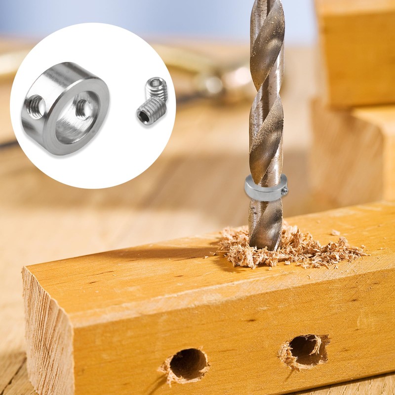 8-piece drill depth stop set, drill depth limiter limit the