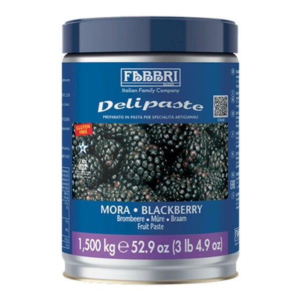 Fabbri Delipaste Blackberry, Flavoring Compound for Gelato, Ice Cream, Soft