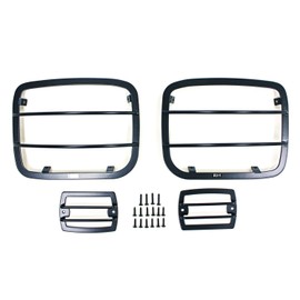 Smittybilt 5659 Euro Black Headlight Cover - 4 Piece