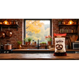 Unique Snacks Extra Dark Splits Pretzels, Original Split-Open Pretzels, Delicious Homestyle Baked Snack Bag, Vegan, OU Kosher, and Non-GMO Food, No Artificial Flavor, 11 Oz. Bag, Pack of 6