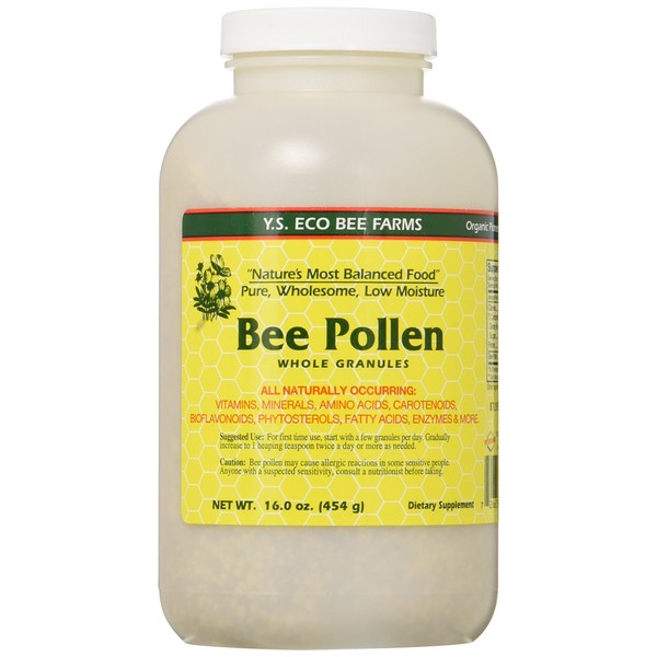 Bee Pollen - Low Moisture Whole Granulars YS Eco Bee Farms 16 oz Granular
