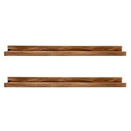 AZSKY Picture Ledge Floating Shelves Set of 2 Modern Style Shelves for Bedroom, Kitchen, or Bath, Includes Wall Mounting Hardware
