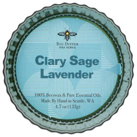 BIG DIPPER WAX WORKS Clary Sage & Lavender Glass Candle, 4.7 OZ