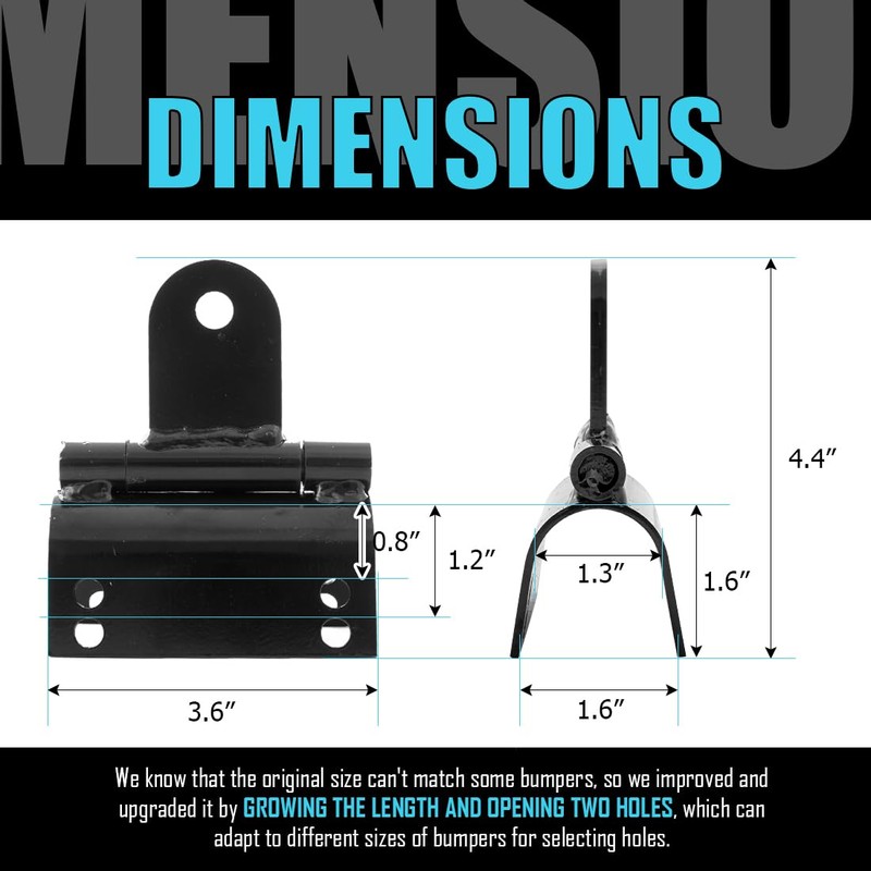 UTSAUTO Snowmobile Bumper Hitch Bumper Tow Hitch 12-101 for Polaris