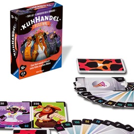 Ravensburger Spiele 22471 Cow Trade Festival Board Game for 2-5 Players, Card Game with Cows from 10 Years, Auction Game, Auction Game