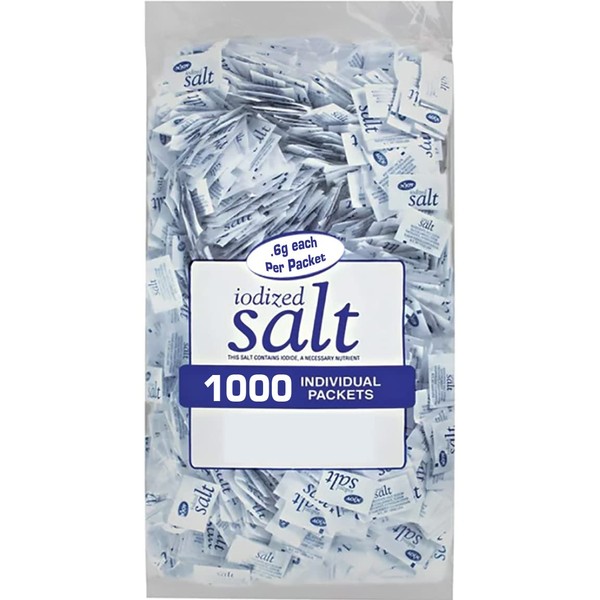 Perfect Stix Iodized Salt Packets - .6 Grams - 1000 Packets (Packaging may vary.)