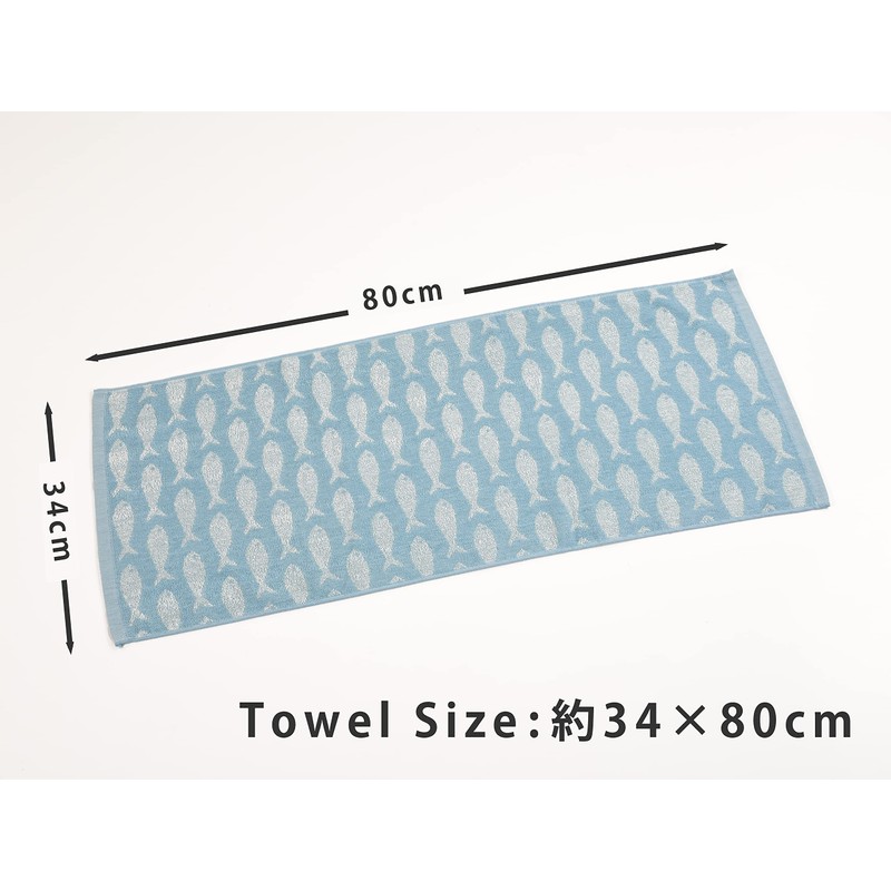 Kosugizen Face Towel, Maichi Scandinavian Style (Keats), 13.4 x 31.5