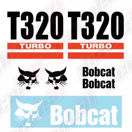 Aftermarket Bobcat T320 Turbo Skid Steer Set Vinyl Decal Sticker