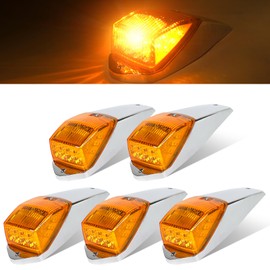 Yinaolan 5 Pcs 31 LED Amber Cab Marker Light Waterproof Top Roof Running Cab Lights Compatible for Heavy Duty Trailers, Trucks, Vans, Pickups, Semis and RVs
