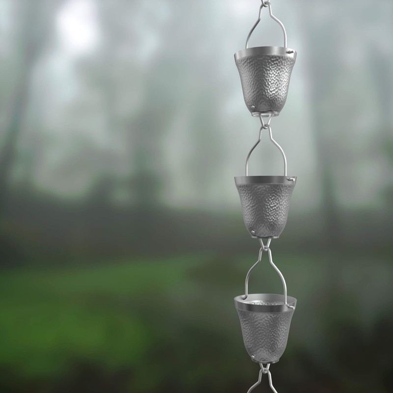 Rain Chains Direct Contempo Rain Chain, 8.5 Feet Length, Aluminum,