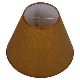 FenchelShades.com Lampshade 5" Top Diameter x 10" Bottom Diameter x 8" Slant Height with Clip-On Attachment for Standard Edison-Style Lightbulb (Paper Oiled Kraft)