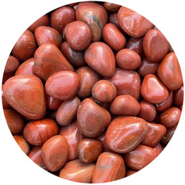 GAF TREASURES Wholesale Red Jasper Tumbled Stones, Polished Red Jasper Gemstone, Red Jasper Healing Crystals (Red Jasper, 0.25 Pound)