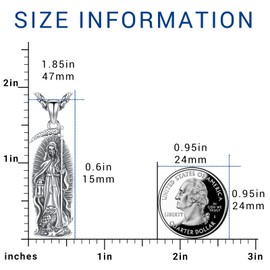 Eusense La Santa Muerte Necklace for Men Women 925 Sterling Silver Jewelry Grim Reaper Pendant Gifts for Her Him Birthday Anniversary Lover Faith