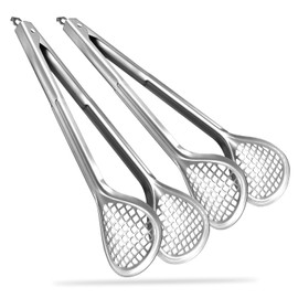 COCOBOSS Premium Barbecue Tongs, Kitchen Tongs, Cooking Tongs, Made of Food-Grade Stainless Steel, for Cooking and Grilling – 2 Pieces, 33 cm