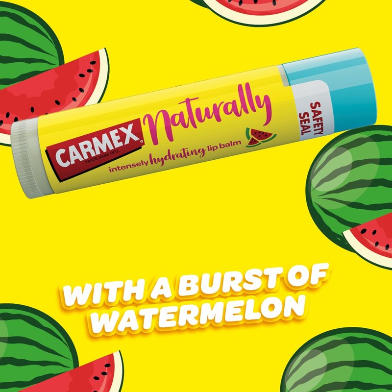 Carmex CARMEX Naturlly Watermelon Lip Balm Stick, 4.25g