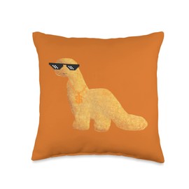 Dino Nuggs Forever Dino Chicken Nuggets Dinosaur Nugget Throw Pillow