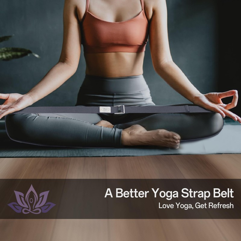 Yoga Straps 1.8M or 2.5M, Durable Cotton Yoga Straps for