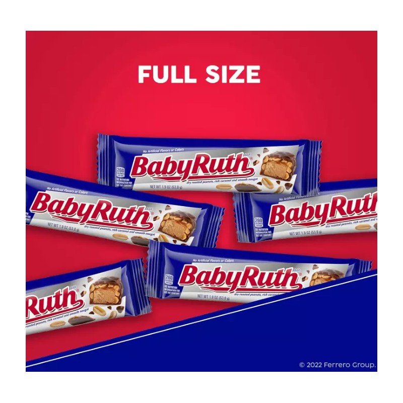 Nestle Baby Ruth Milk Chocolate Candy Bars, 1.9 Ounce Bar