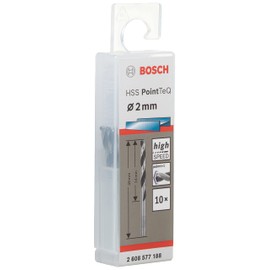 Bosch Professional HSS PointTeQ Twist Drill Bits (for Metal, 2 x 24 x 49 mm, Drill Driver Accessory), Pack of 10