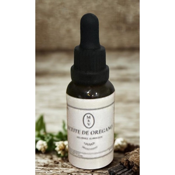 Aceite de oregano, botella de 30 ml, sin aditivos y