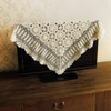 23 Inch Square Beige 100% HANDMADE Crochet Lace Placemats Doilies