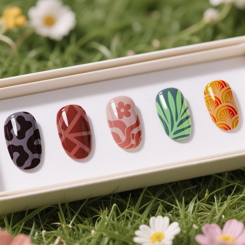 UNICRAFTALE 6Pcs Nails Stamp Plates Set Abstract Lady Face Nails