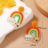 Rainbow Pencil Earrings, Acrylic Pencil Teacher Earrings for Women, Bohemian