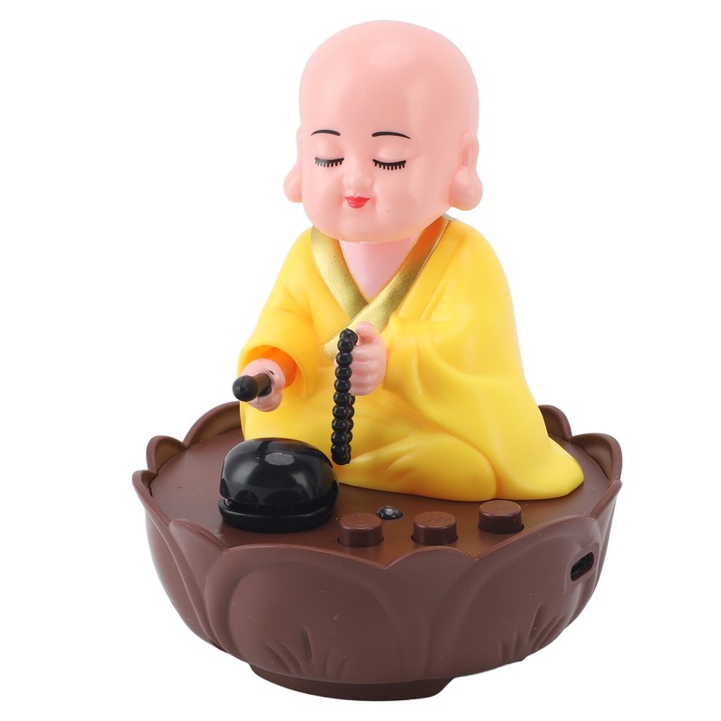 Musical Nodding Monk Figurine Decoration Moving Head Buddha Statue with