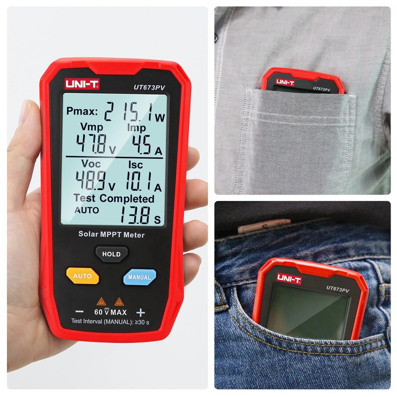UNI-T UT673PV Solar Panel Tester, Solar MPPT Meter, 800W Photovoltaic