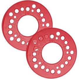 FSCLB Wheel Bolt Pattern Measuring Tool, 5 Lug Bolt Pattern Template, Lug Pattern Measuring Tool, Trailer Axle Bolt Circle Template for 4, 5, 6, 8 Holes Lug Bolt Pattern Measuring 2 PCS